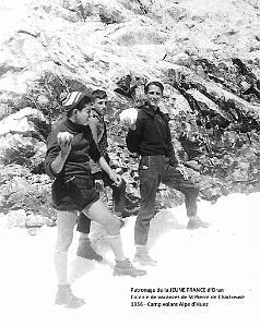 COLO JEUNE FRANCE 1956 camp volant Alpe d'Huez